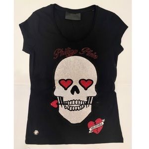 PHILIPP PLEIN Skull T-Shirt Sz S